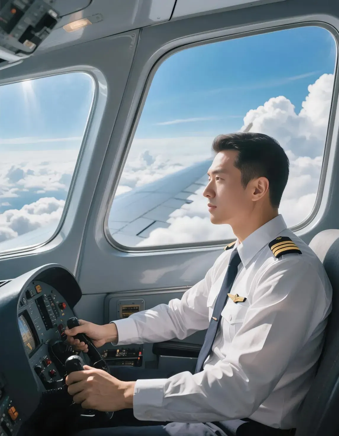 云层之上,那架本该平稳巡航的客机突然失控俯冲