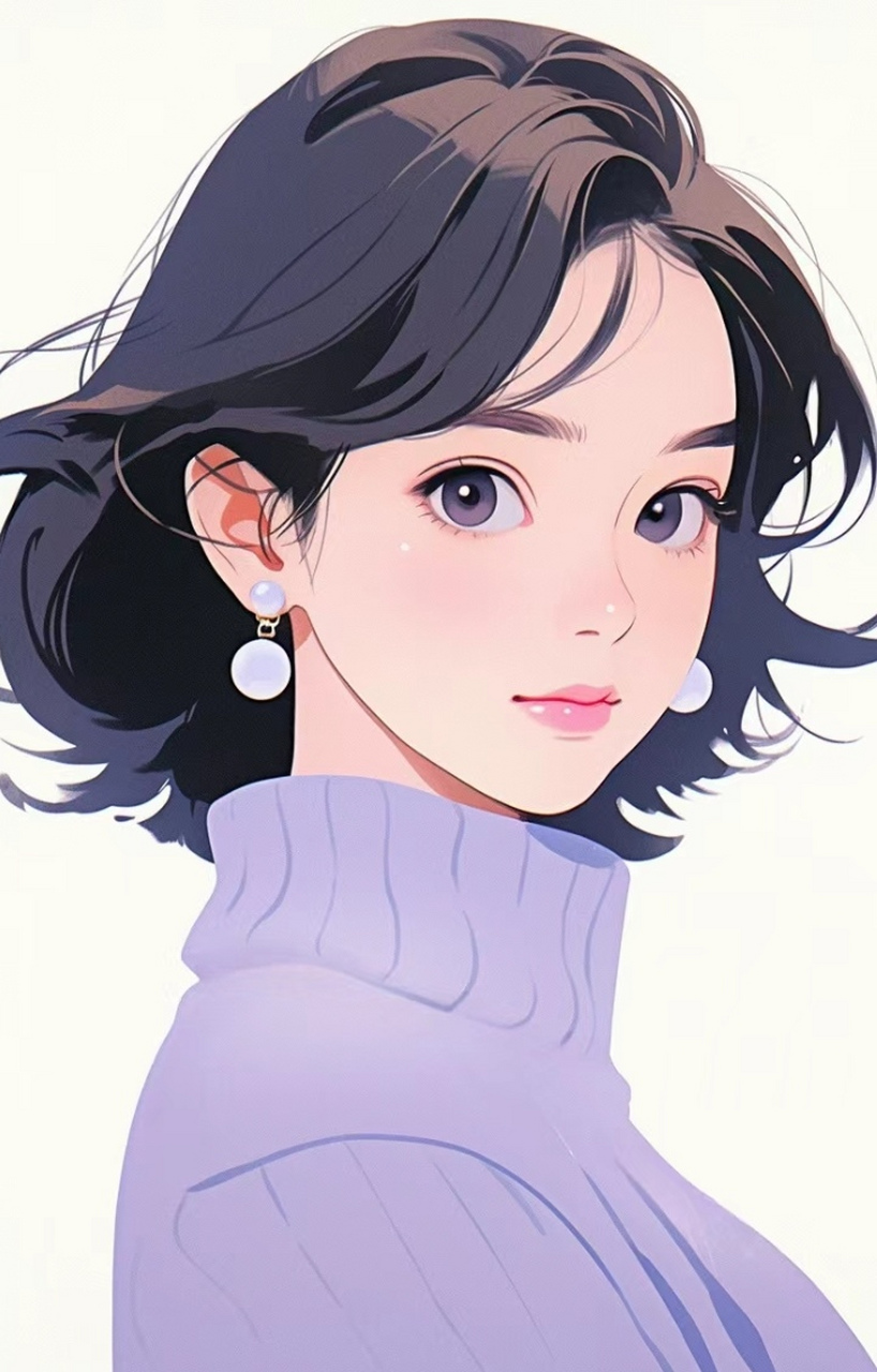 美女壁纸|动漫女孩大眼妹儿,灵动的眼神真的很美呀,有可爱的也有温柔