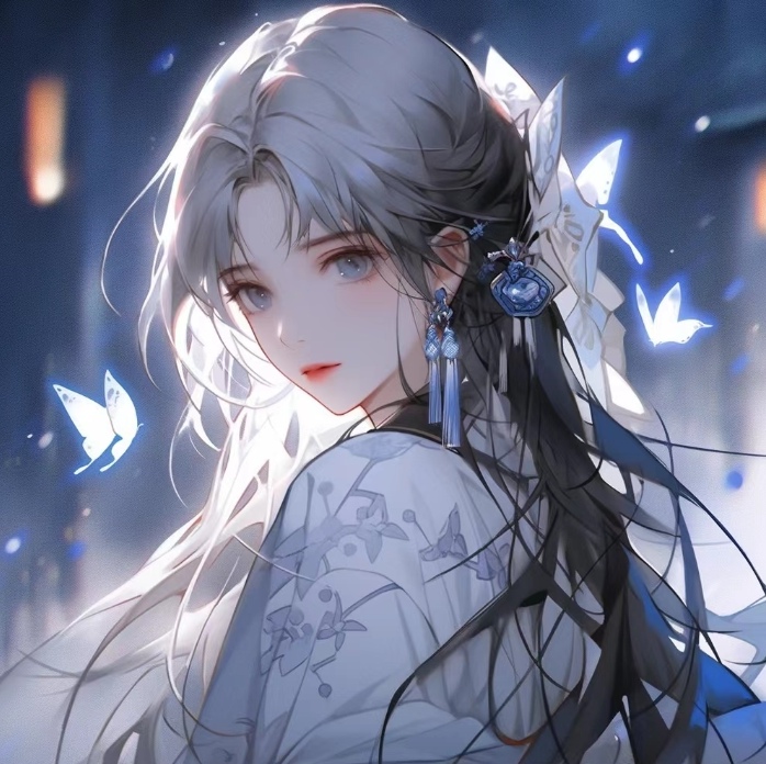 动漫头像: 动漫美女头像来16615波儿~清新淡雅的蓝色系,视觉效果
