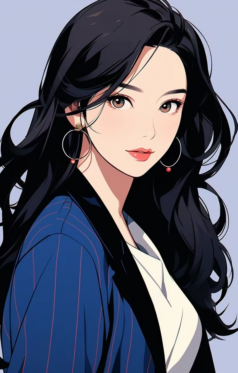 美女壁纸|蓝色系动漫美女,蓝色给人以唯美感,也有高贵时尚效果~你喜欢