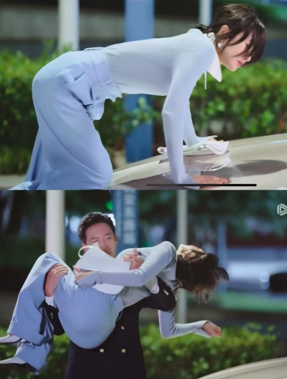 看到很多明星被抱起来的样子,感觉秦岚的这个最漂亮了,体型凹凸有致