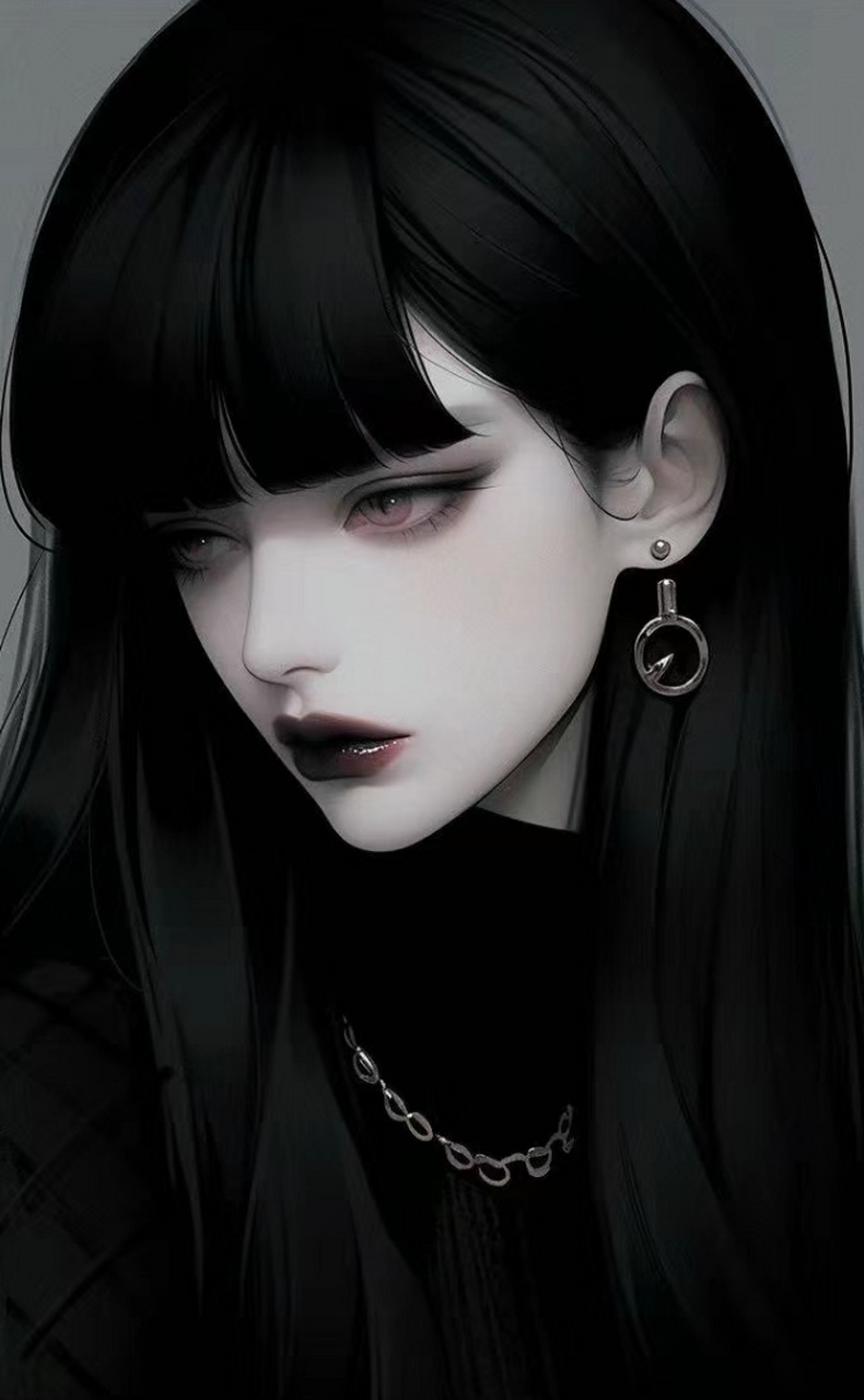 美女壁纸|黑色系美女壁纸,简简单单的黑色就搭配出了时尚,好看的神