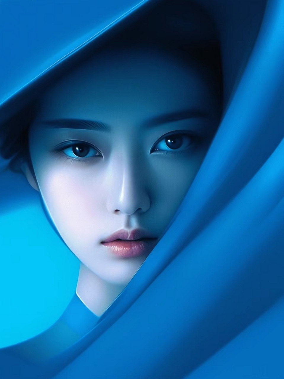 美女壁纸 蓝色系美女壁纸,🌹来喽~蓝色唯美浪漫,也是很🈶治愈感的