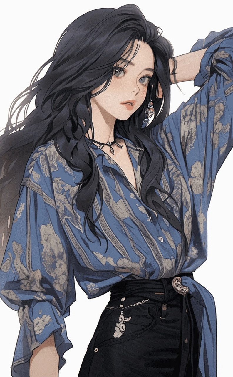 美女壁纸 碎花衣美女动漫壁纸95~它的视觉效果眼花缭乱,但能够穿得