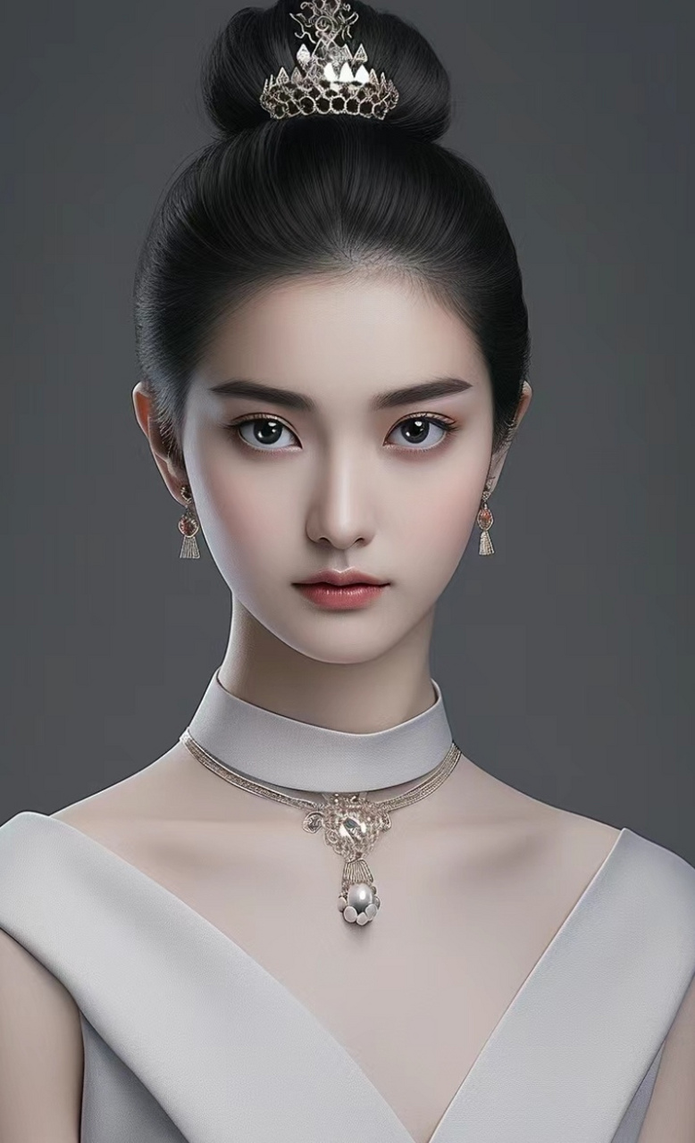 高发髻美女壁纸|高挽的发髻,高贵优雅的气质,超96范儿,也有邻家妹妹