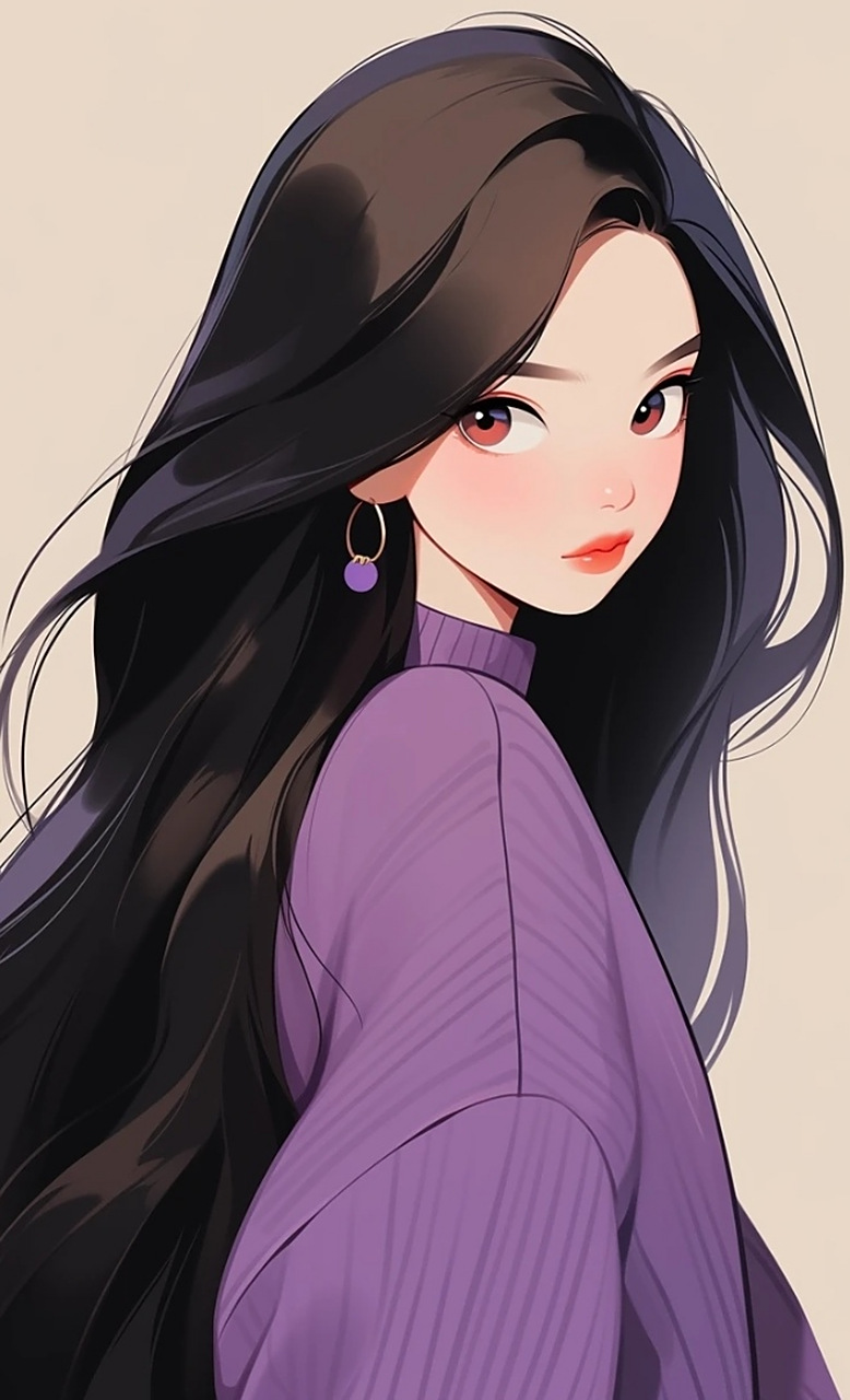 美女壁纸|长发飘飘的女孩彰94显了温柔,不管是搭配古装还是现代服饰