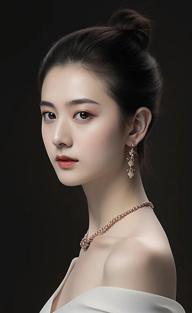 高发髻美女壁纸|高挽的发髻,高贵优雅的气质,超96范儿,也有邻家妹妹