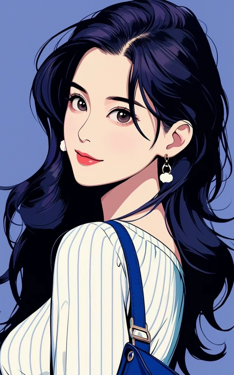 美女壁纸|蓝色系动漫美女,蓝色给人以唯美感,也有高贵时尚效果~你喜欢