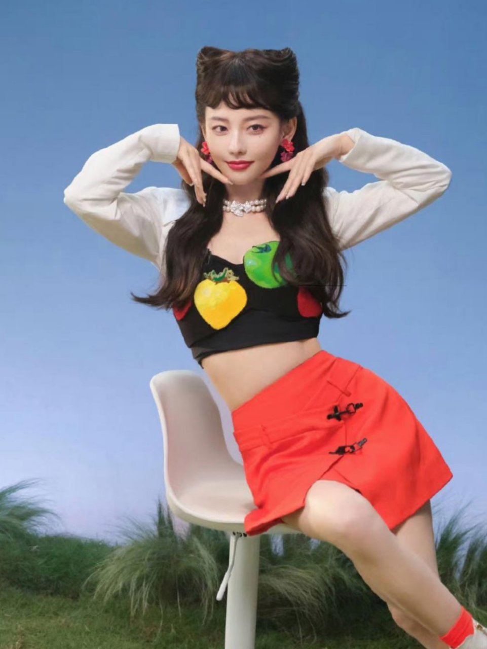 张嘉倪太漂亮了,这个造型太少女啦~姐姐甜美风无敌啦~#张嘉倪#