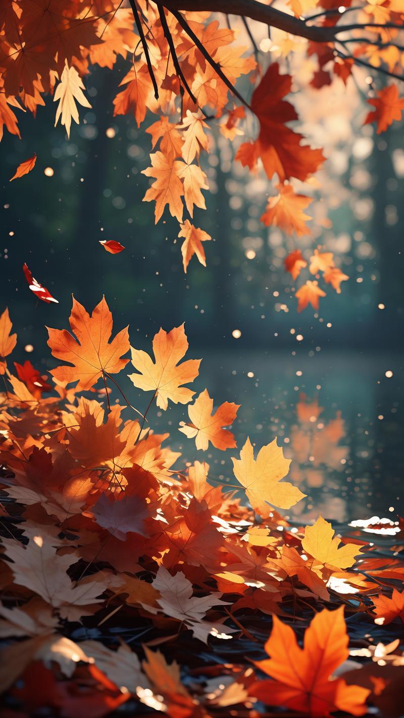 七律～～初冬赋  落叶飘来似蝶飞,残花退色少香依