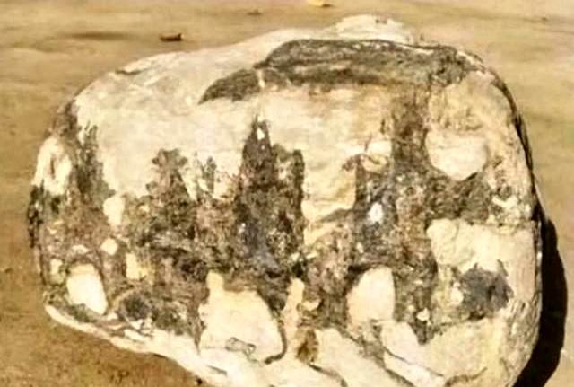 广西柳州石友在石展上,以380元买下一块貌不惊人的黄蜡石