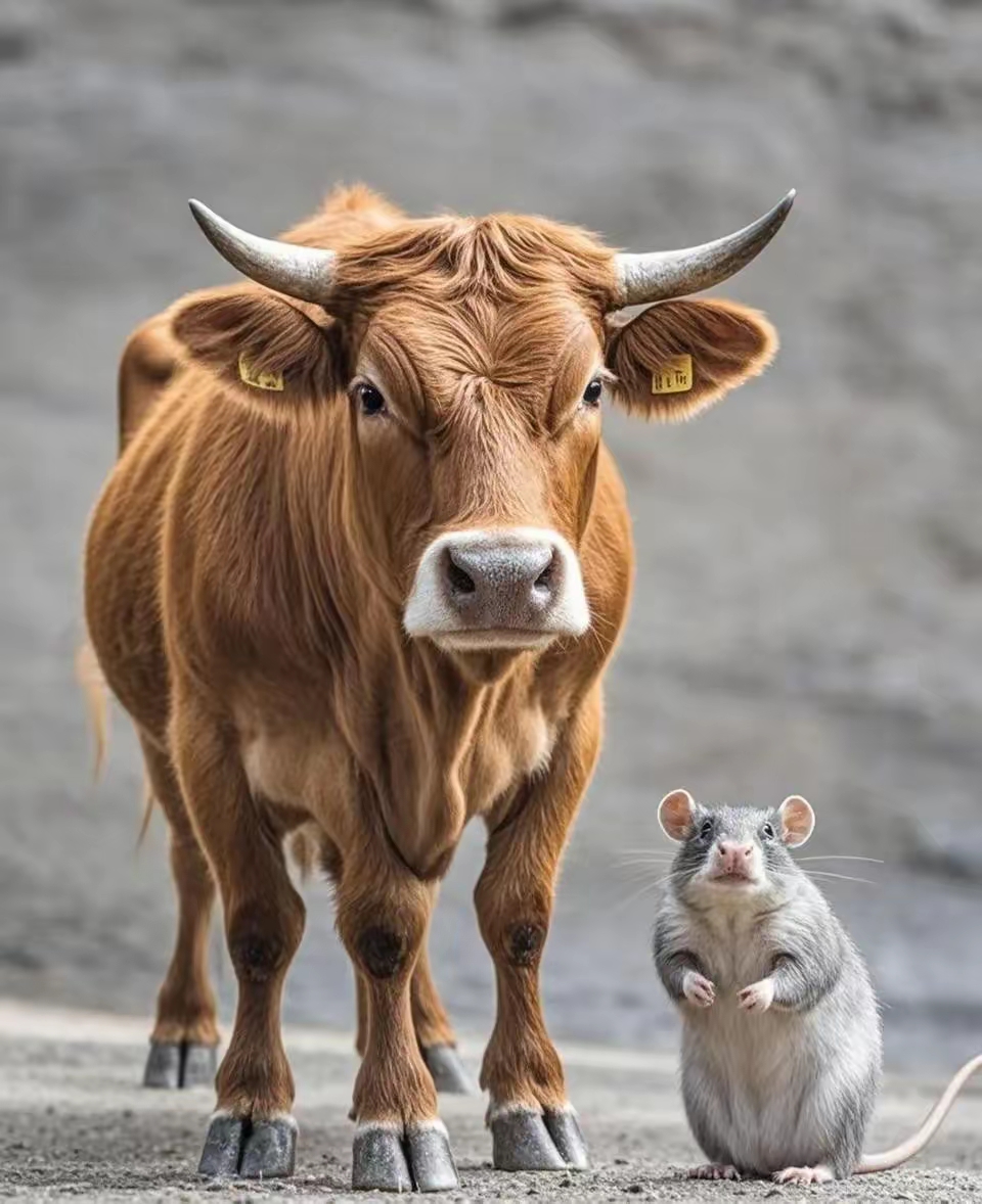 牛背鼠图片一头牛和一只小猫图片同心最准确的动物黑牛白牛鸡在猪背上