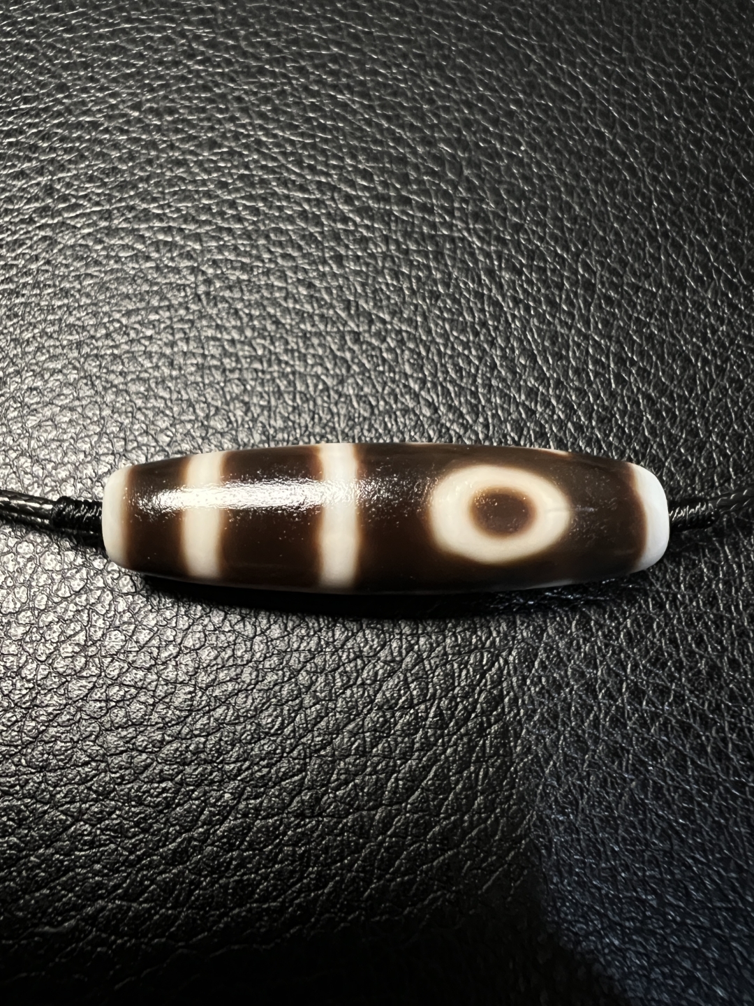 藏区回流手工老台珠特殊双天地眼天珠