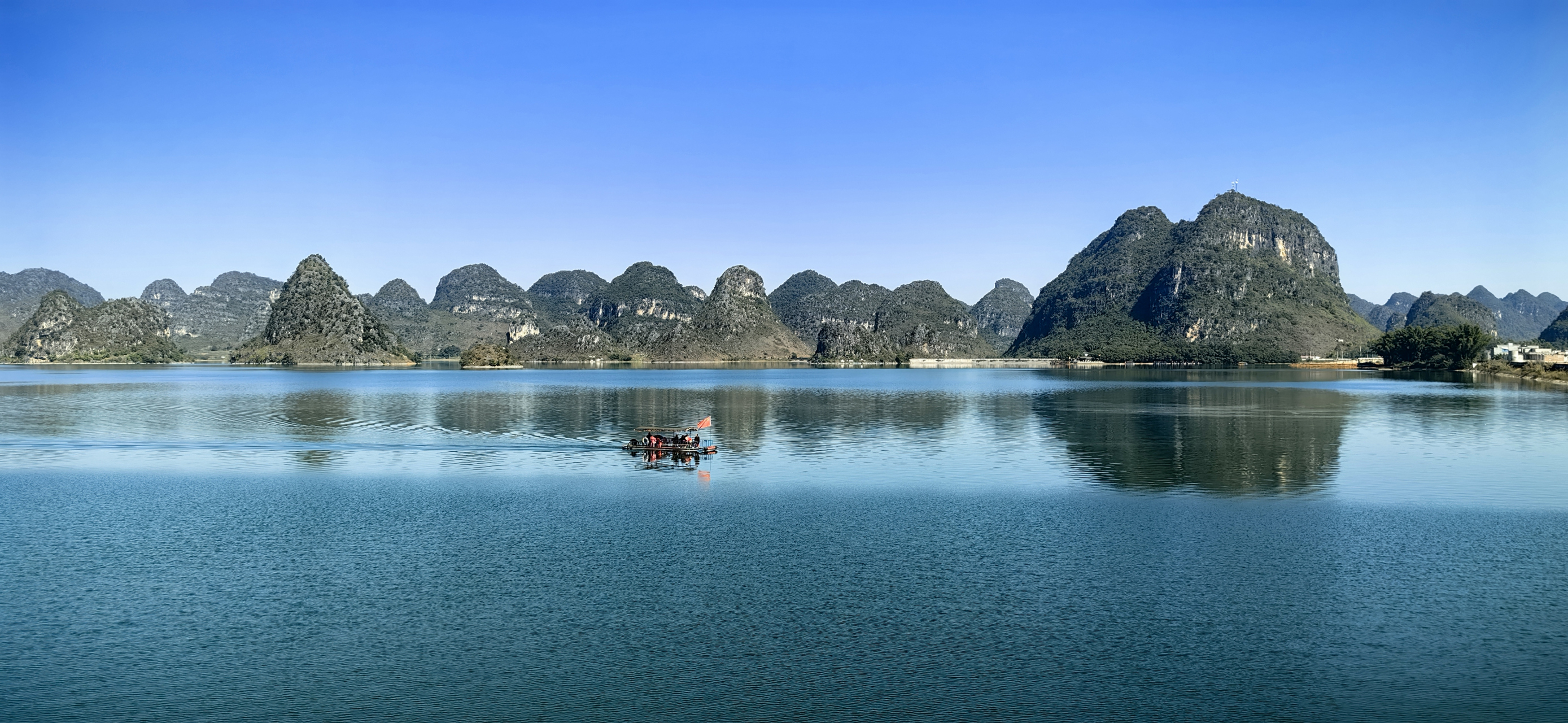 渠洋湖风景图片