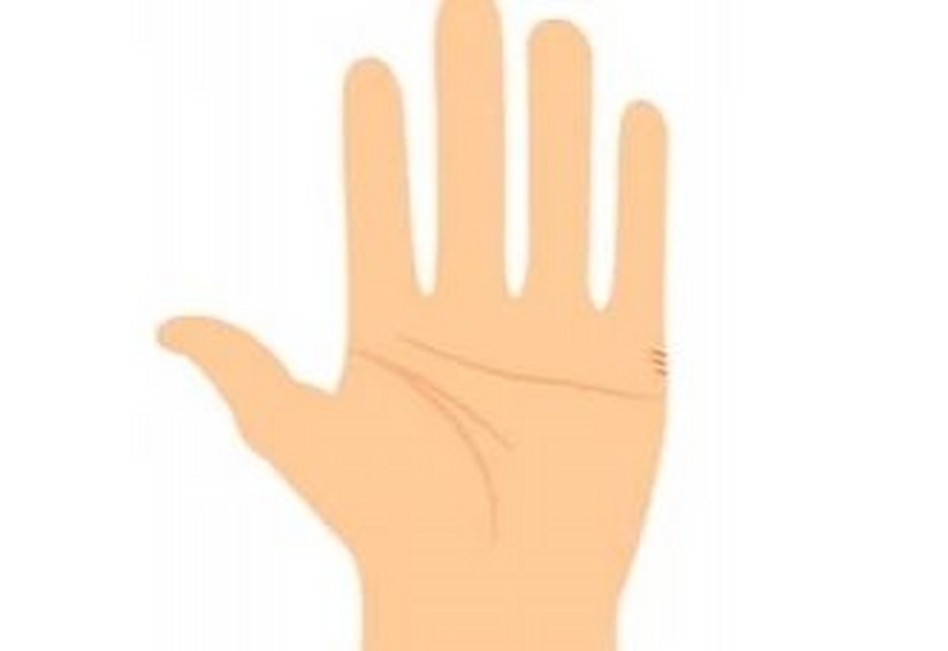 没有婚姻线或婚姻线不明显的人  如图,见小指的下方线条,如果没有婚姻