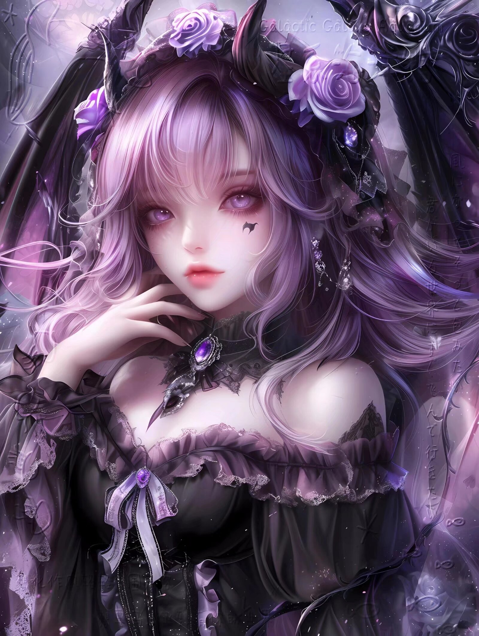 紫发幽梦  [心]紫发女子,宛若幽梦之魅,长发流淌,似夜空银河.