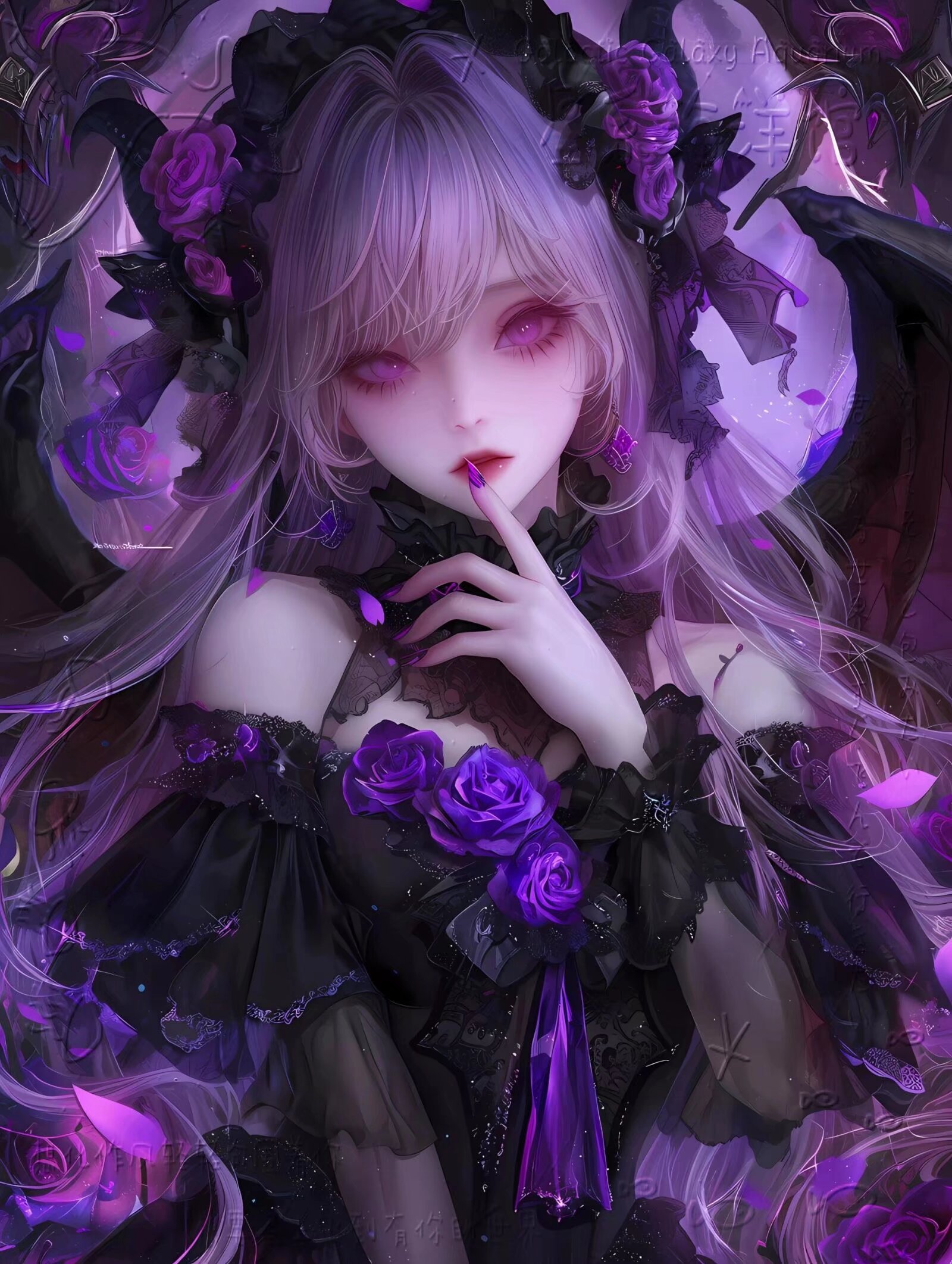 紫发幽梦  [心]紫发女子,宛若幽梦之魅,长发流淌,似夜空银河.