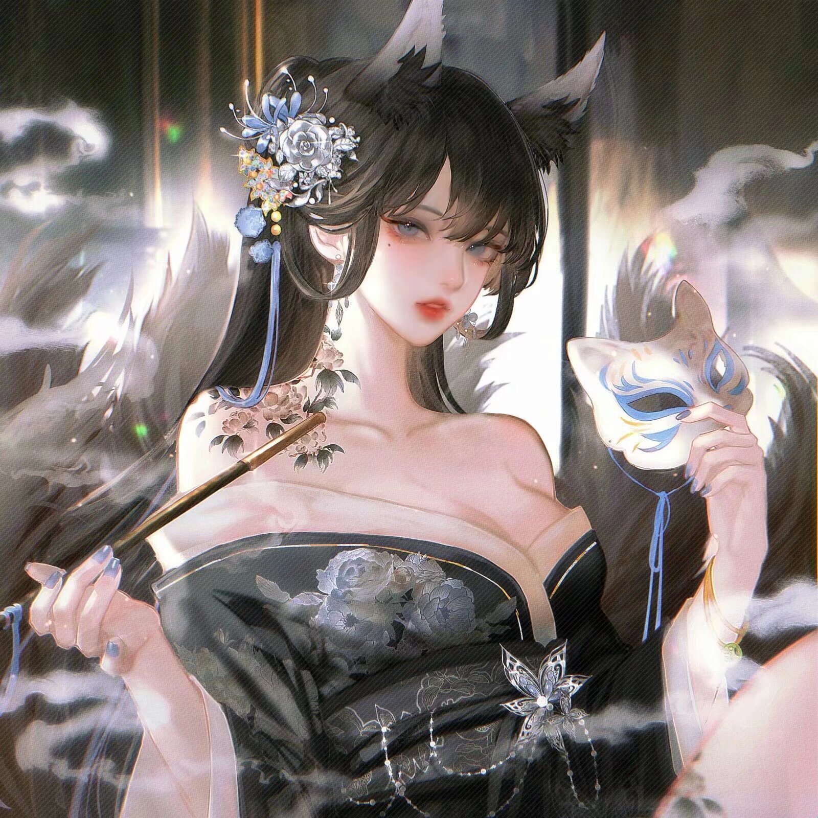 微风轻拂,一位古风小姐姐袅袅而来