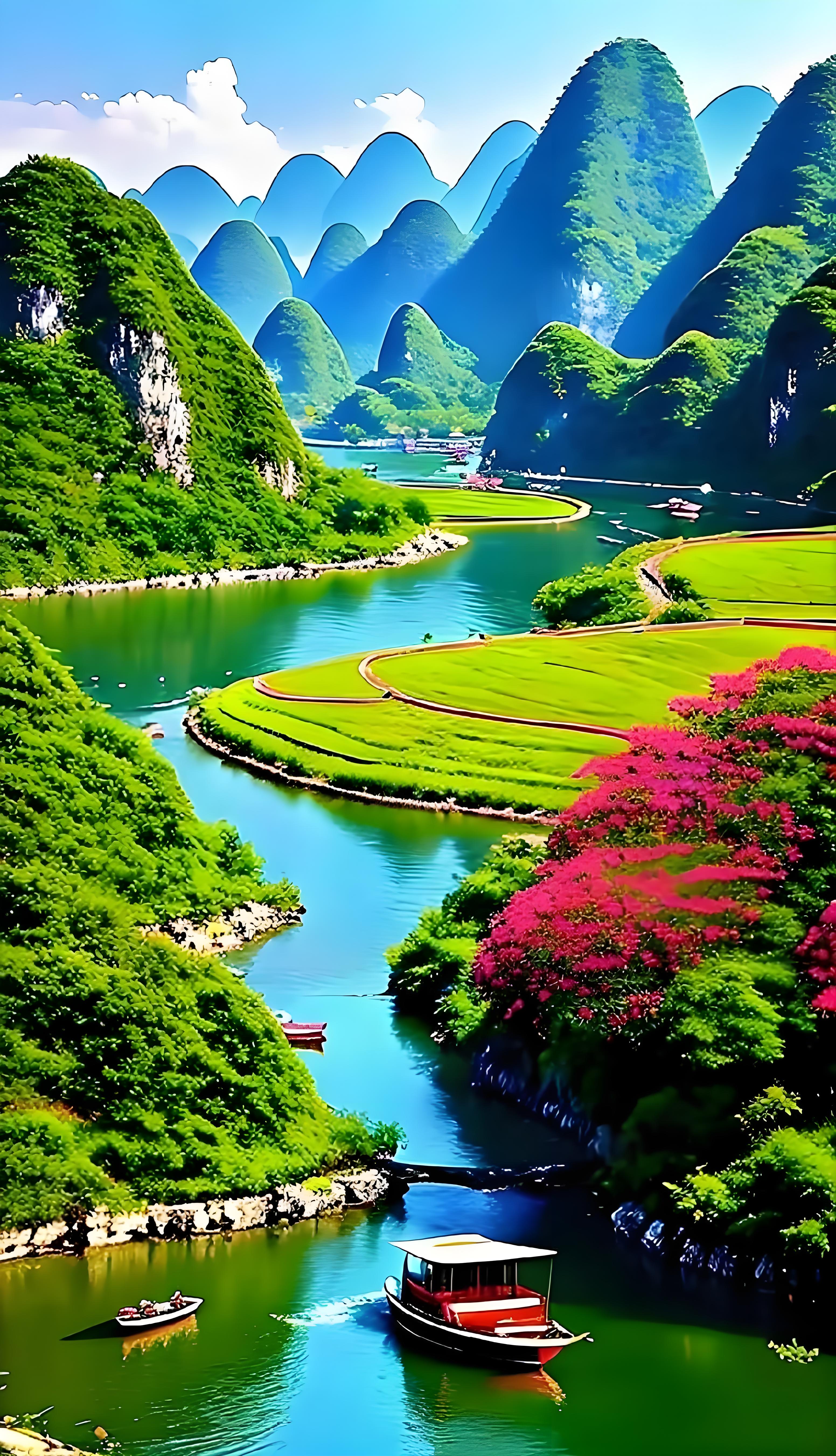 青山不改,绿水长流
