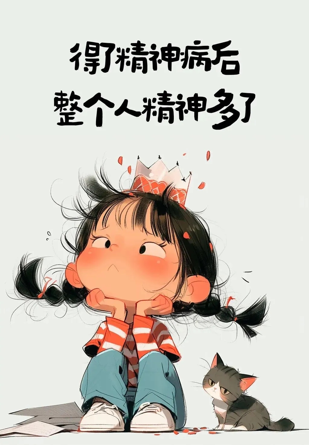 自从得了精神病,整个人都精神多了