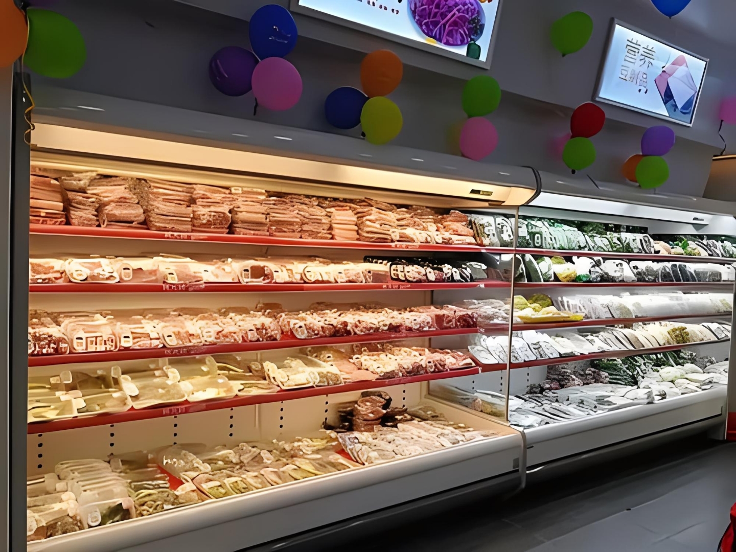 钱大妈生鲜超市专用松下风幕柜,冷藏展示柜,商用电器