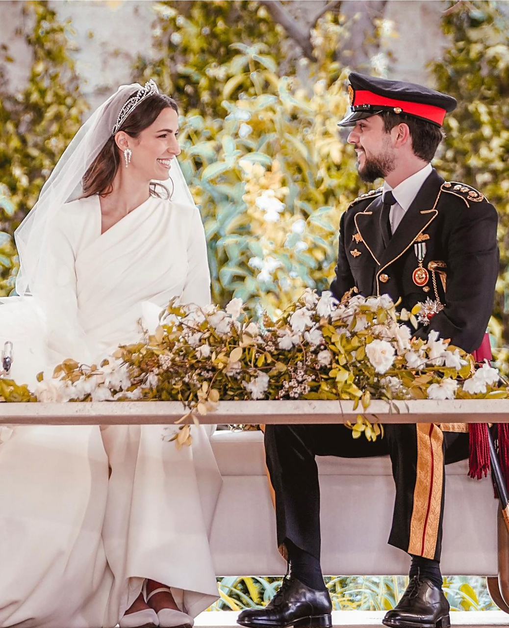 约旦王储侯赛因和拉杰瓦·赛义夫的婚礼高清图