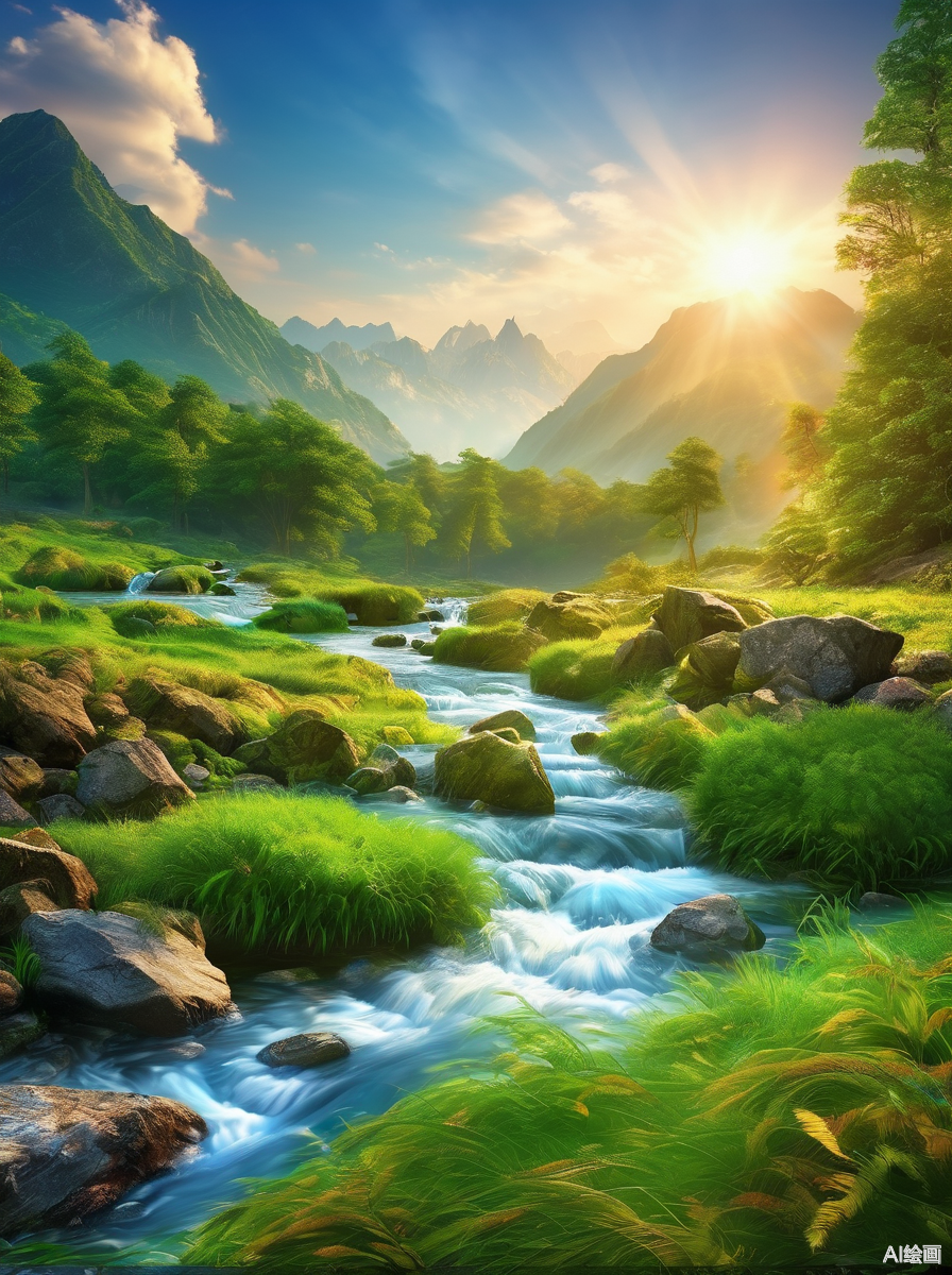 大自然的画笔,绘制出一幅宁静又充满生机的画卷.