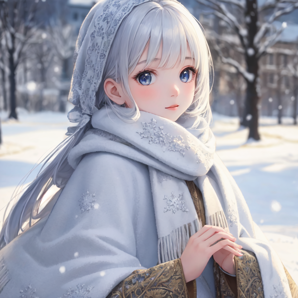 7615在这片银装素裹的雪景中,我邂逅了一位日本动漫风的美少女