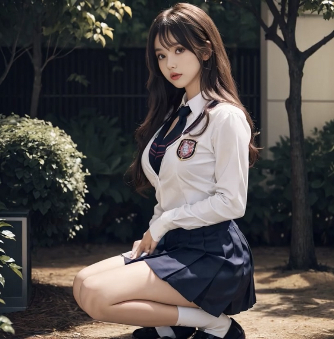 【ai绘画】学院风女神呀～#性感美女# #女神# #ai绘画