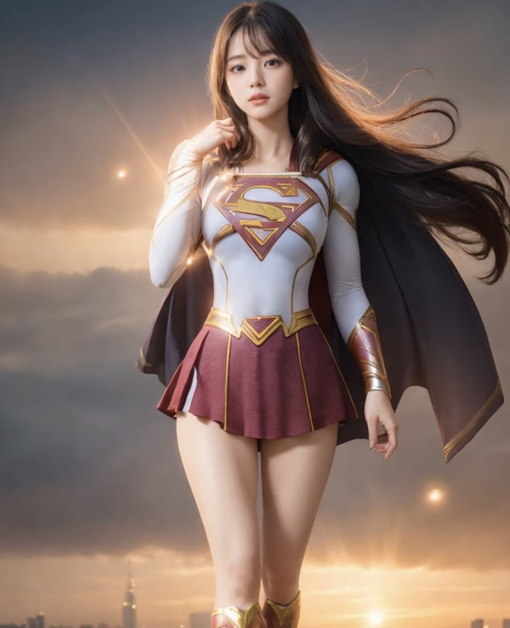 【ai绘画】时刻忙着拯救世界[锦鲤附体]#女神# #性感美女# #超人# #ai