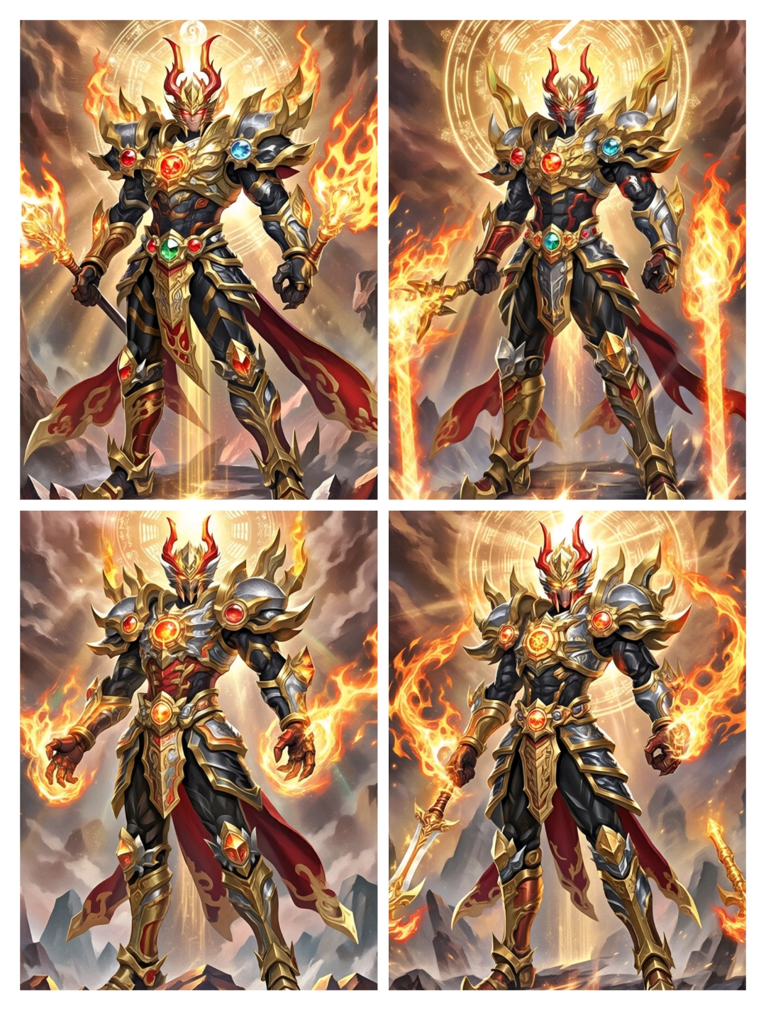 然铠甲虽坚,终需强者驾驭;光芒火焰战神战帅铠甲与战神铠甲诸天神魔