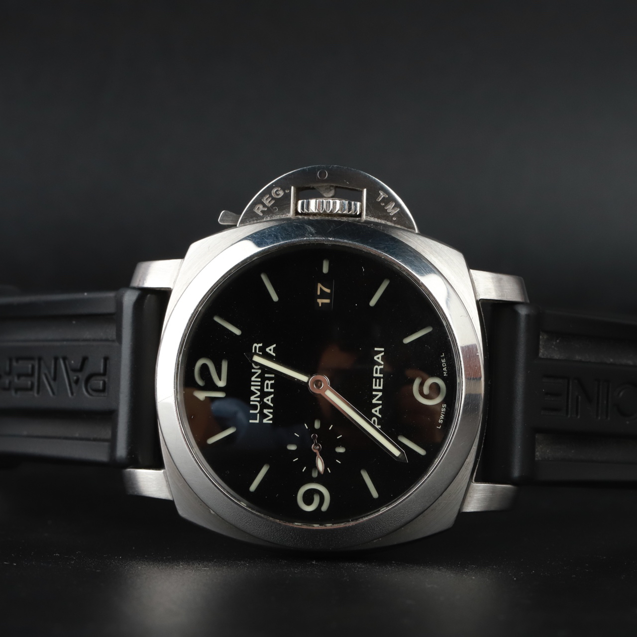 93950 沛纳海  luminor 单表有盒  pam00312 自动机芯 精钢 44mm 专柜