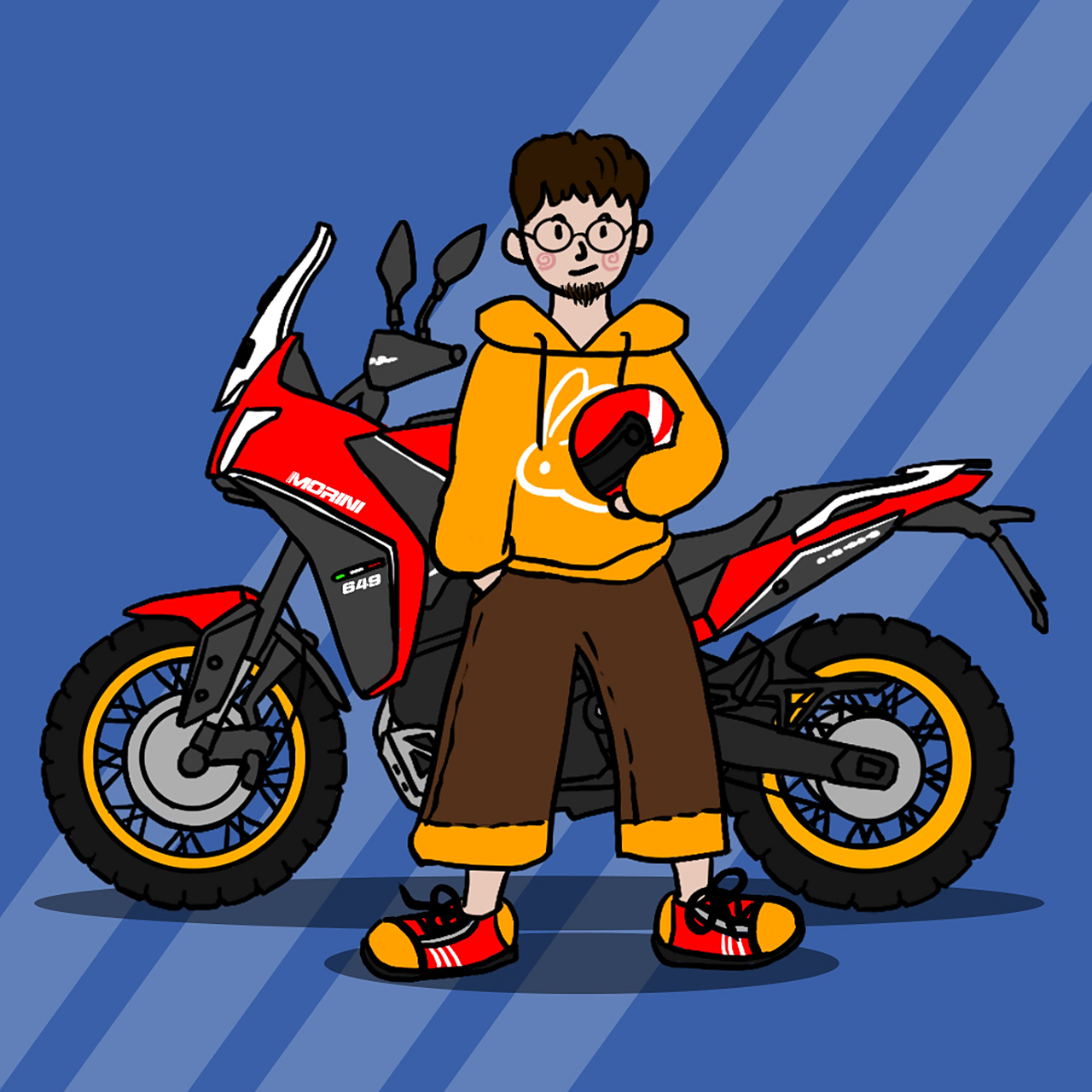 2024新年快乐摩托车头像 #机车头像