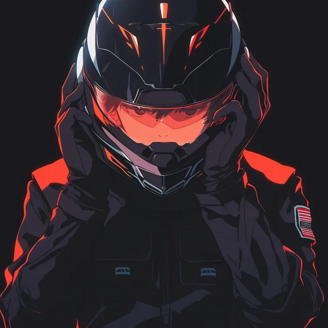 一眼封神的机车头盔头像 #机车头像# #霸气男生头像