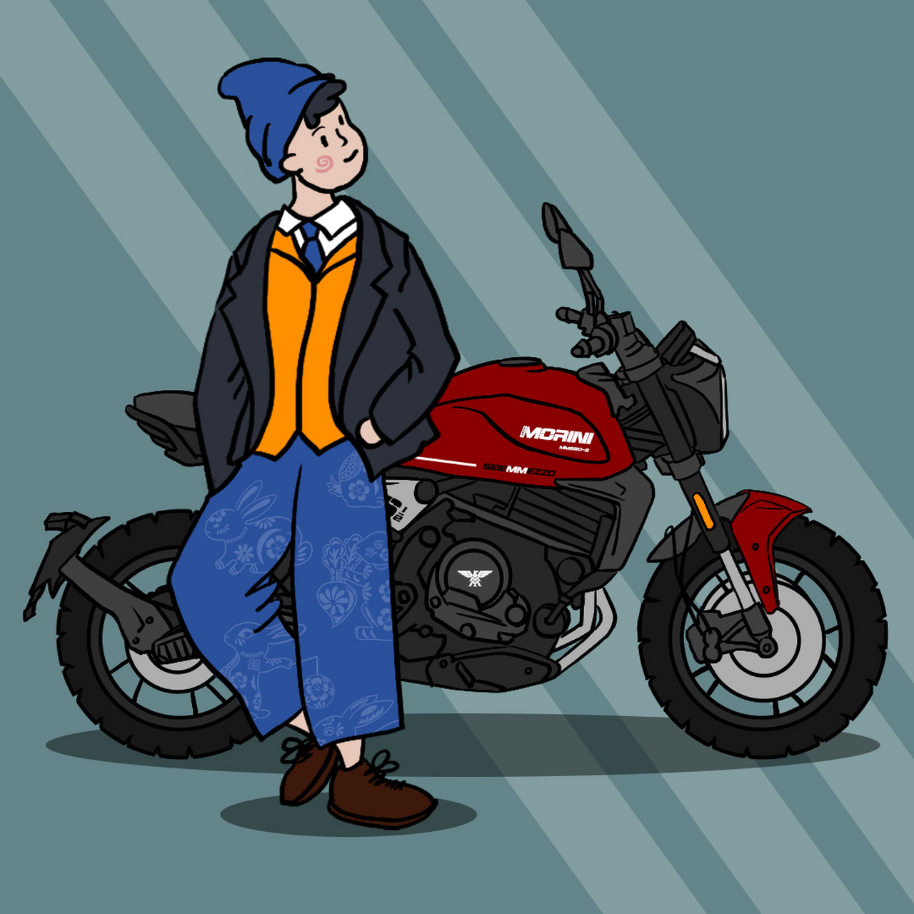 2024新年快乐摩托车头像 #机车头像