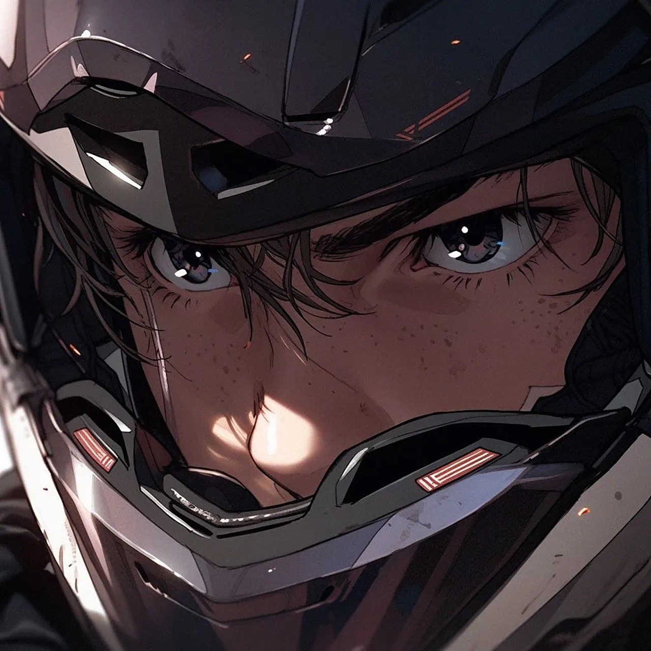 超帅气的机车头盔头像 #机车头像# #霸气男生头像