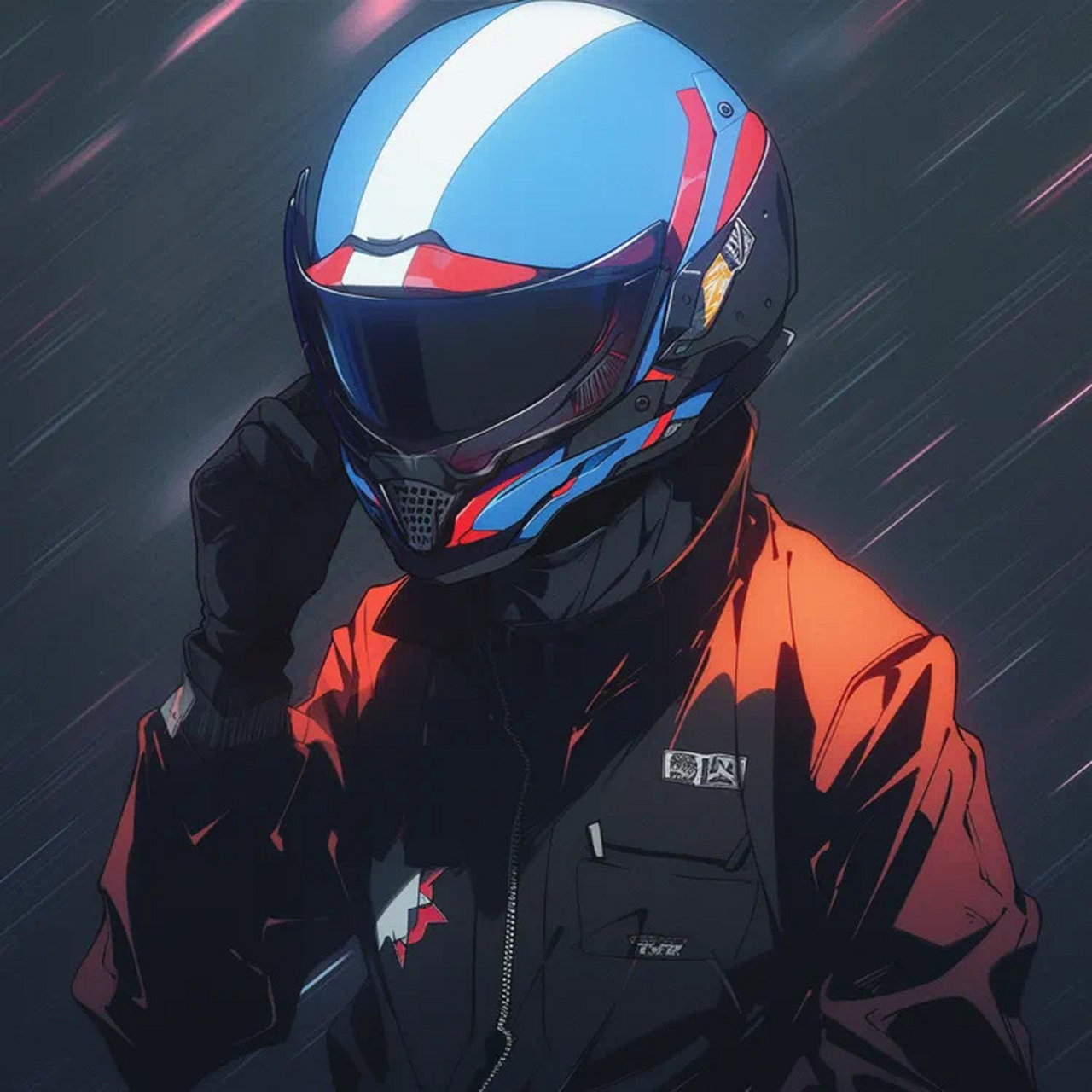 一眼封神的机车头盔头像 #机车头像# #霸气男生头像