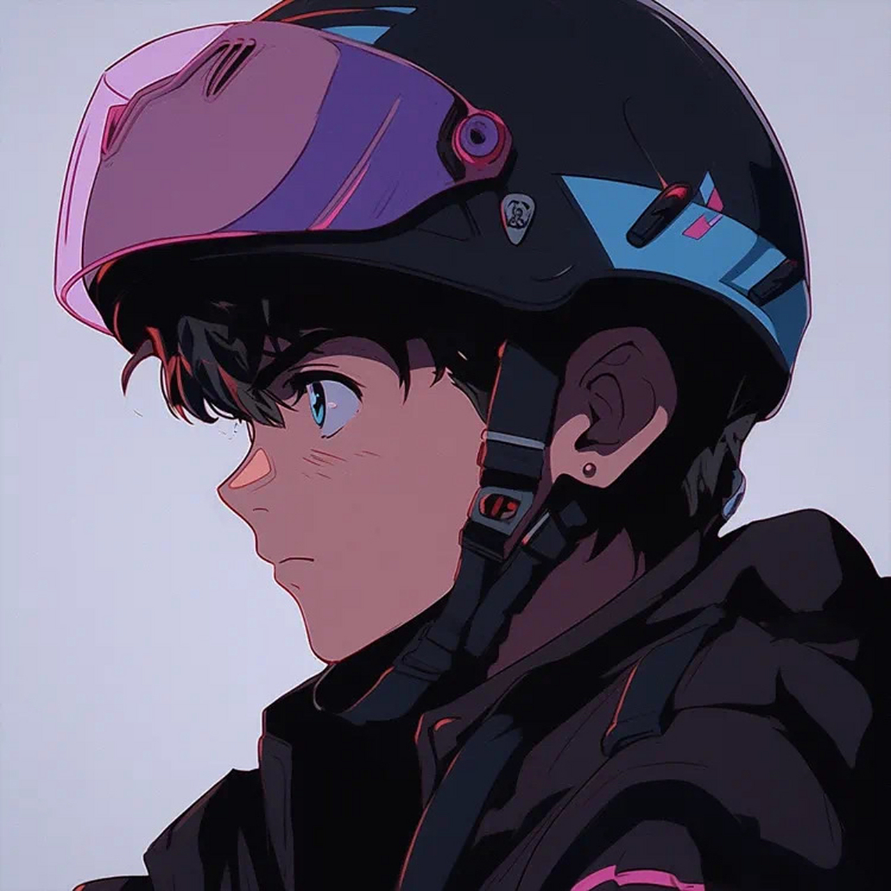 一眼封神的机车头盔头像 #机车头像# #霸气男生头像