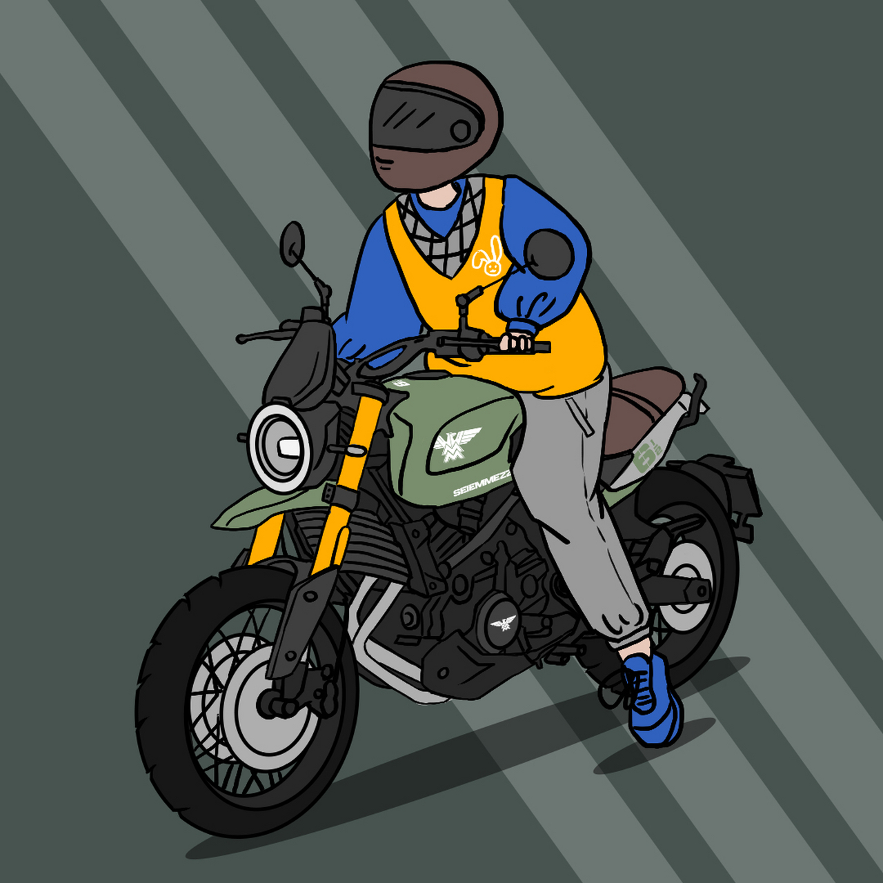 2024新年快乐摩托车头像 #机车头像