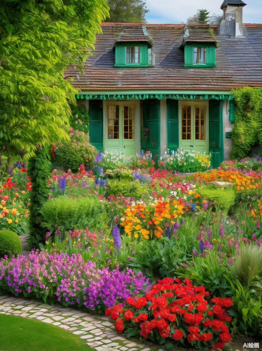 这房子和花园,仿佛是自然与人文的完美结合,让人心生向往