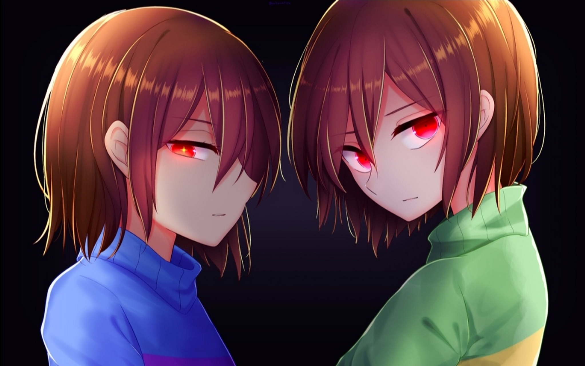 傳說之下chara和frisk圖片 #undertale