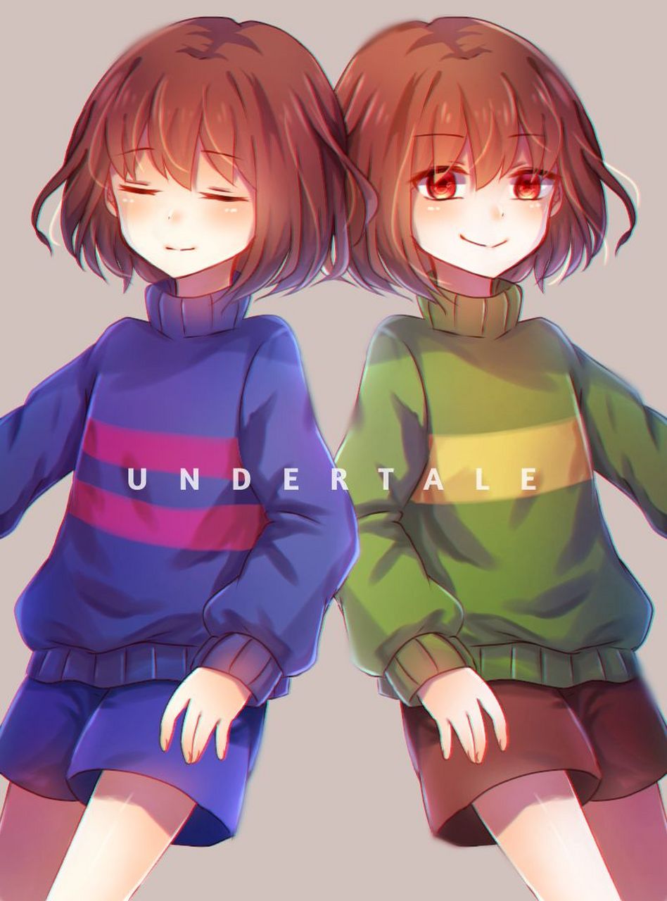 传说之下chara和frisk图片第一期 #传说之下# #undertale