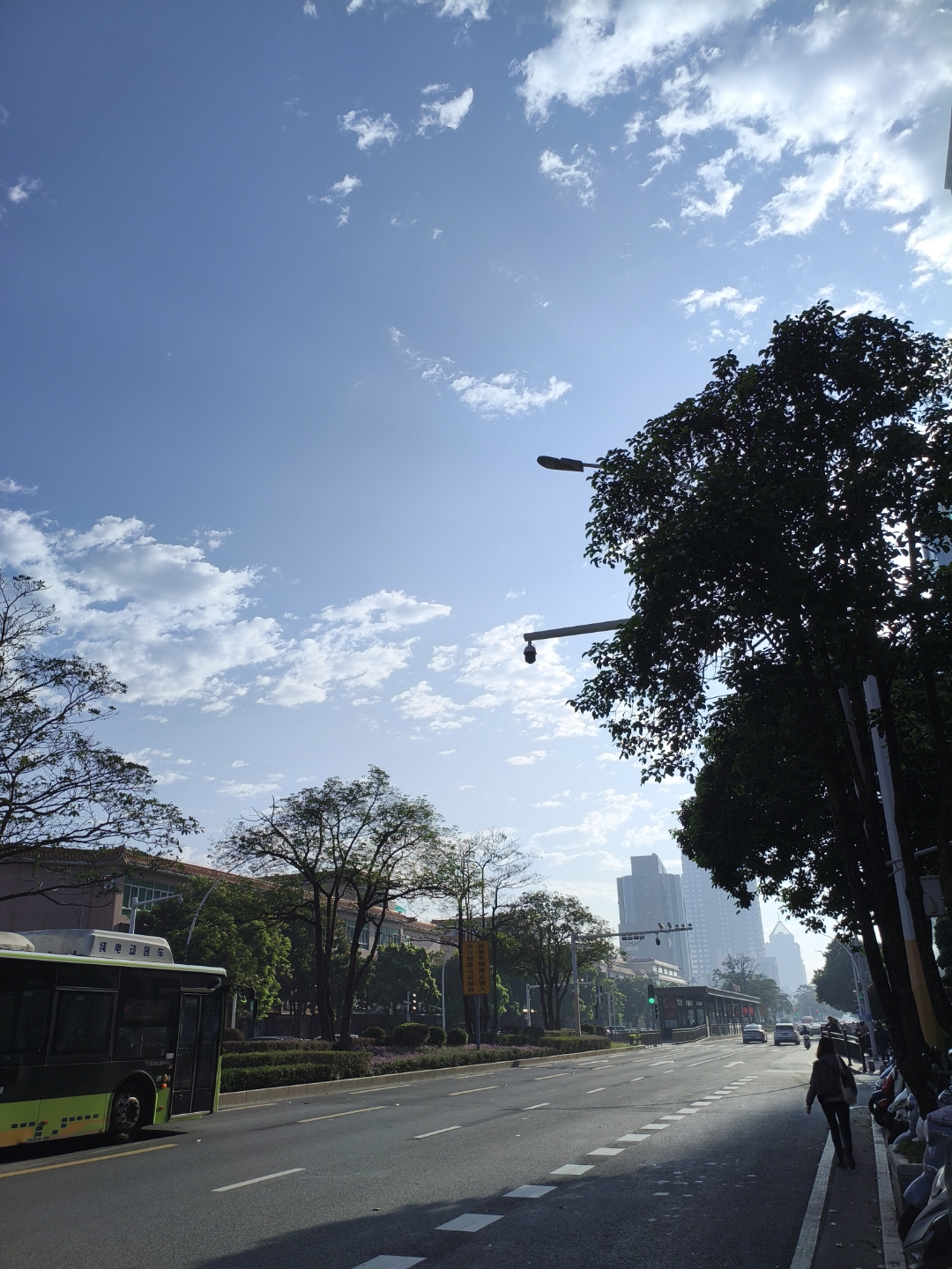 白天的马路街景一样好看,特别是太阳出来以后