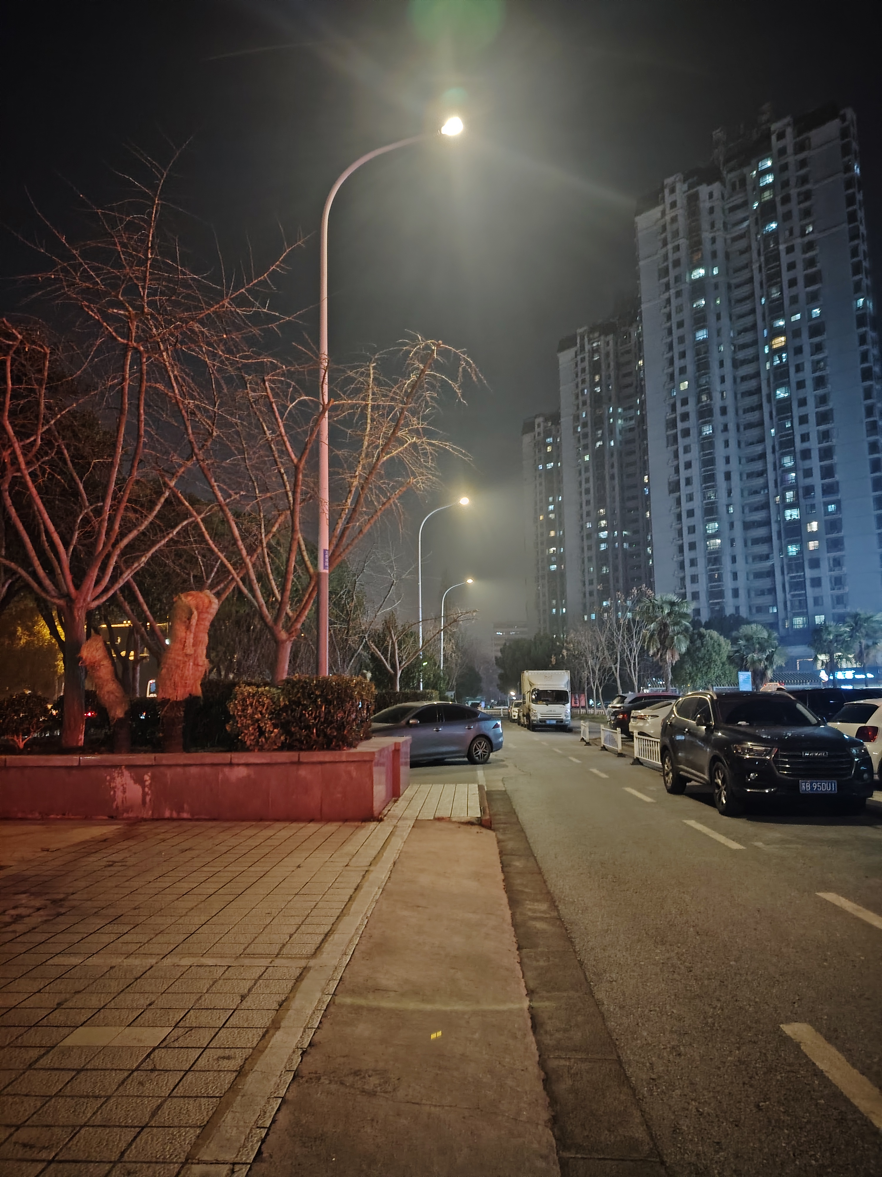 晚上的夜景图片路边图片