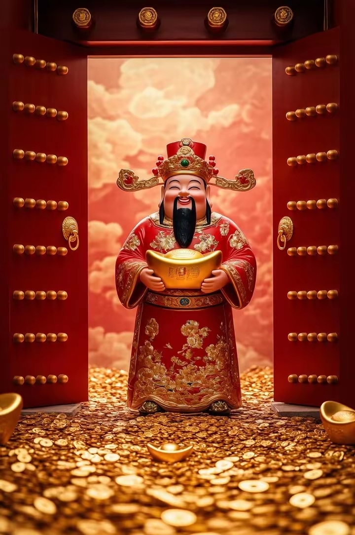 财神来到我家门,钱从四面八方来,指谁谁发财,指的就是你!