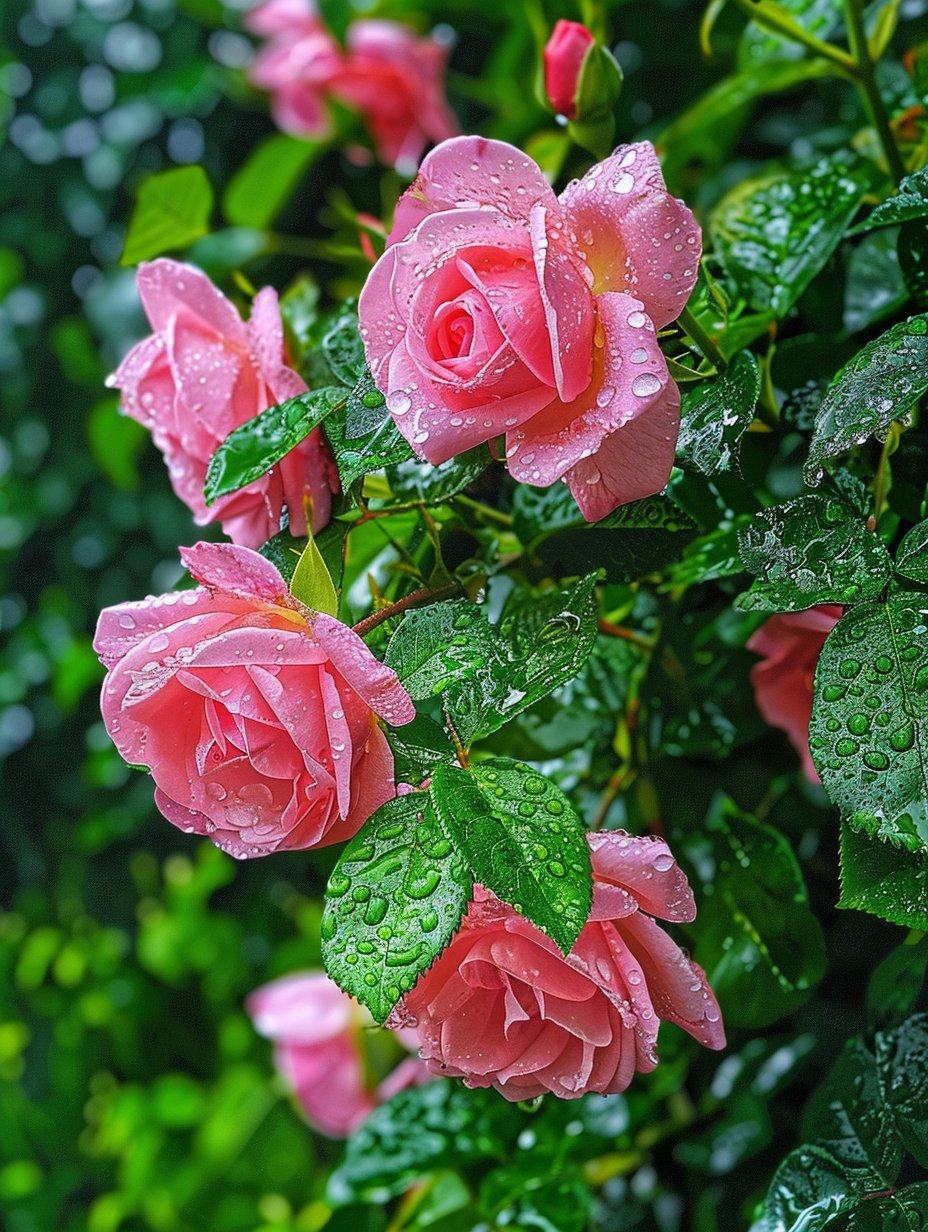 雨后的花草图片真实图片