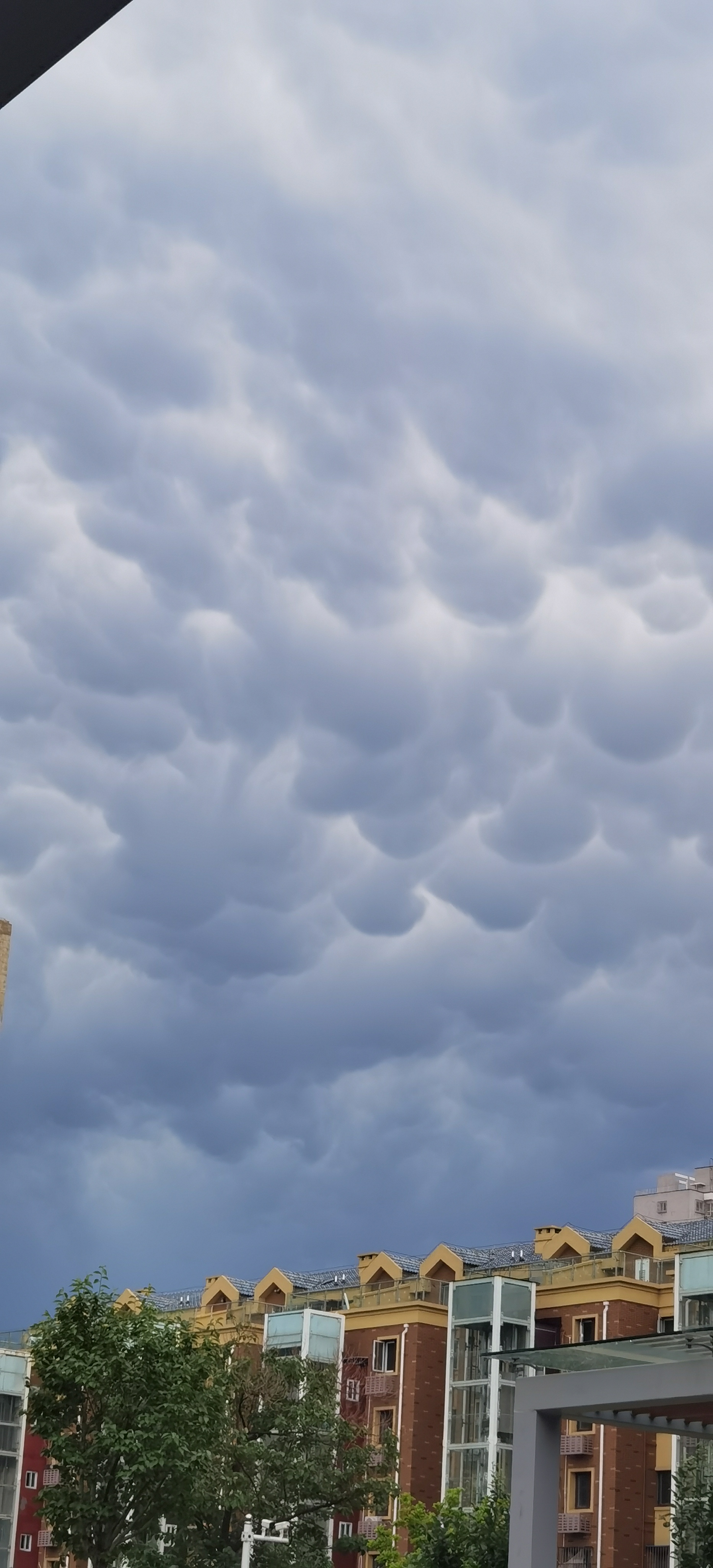北京通州北小园的魔幻天空  前几天乌云密布,通州区北小园天空呈现出