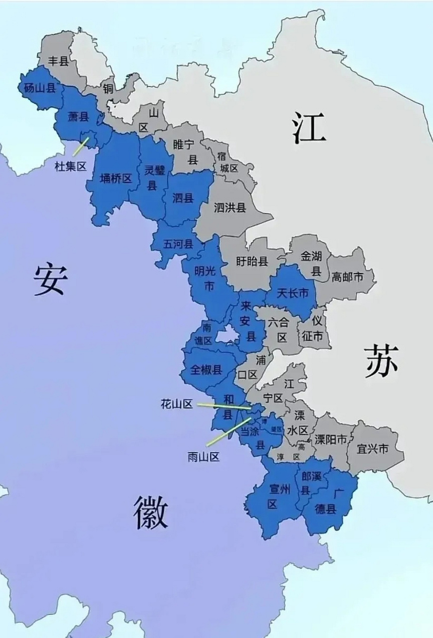 江苏安徽两省地图图片