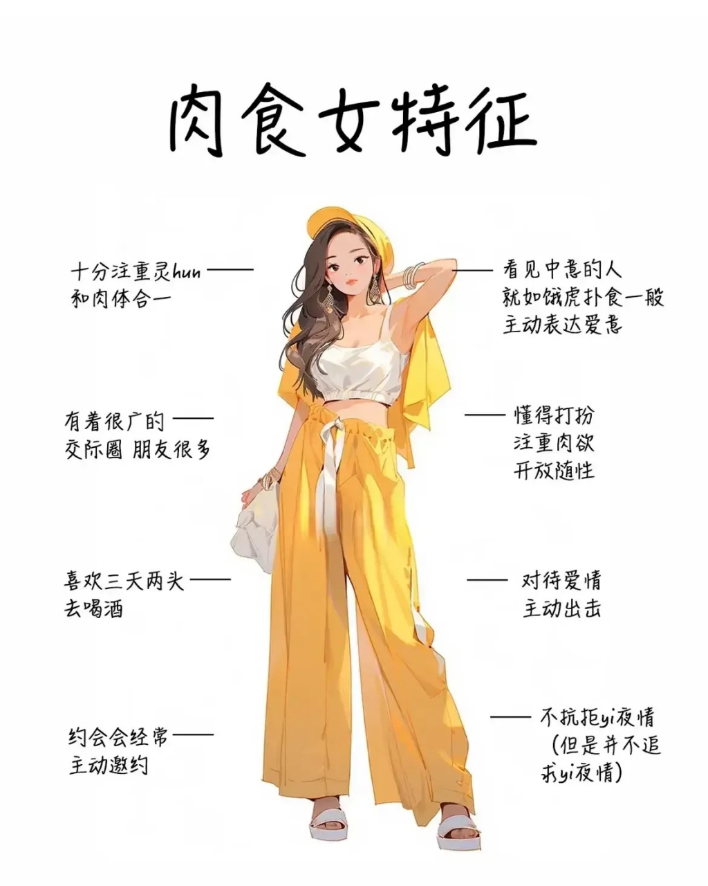 食肉女和食草女的特征