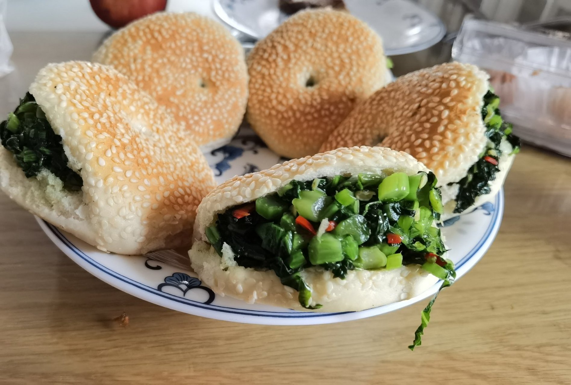 光饼夹钙菜,健康又美味